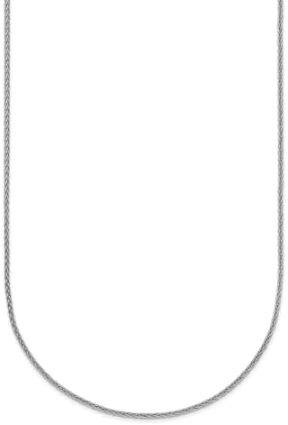 Diamond2Deal Gift for Mothers Day Platinum Solid 1.1mm Wheat Chain Necklace 18" to 30" Neck Jewelry Men, 6.32 gram