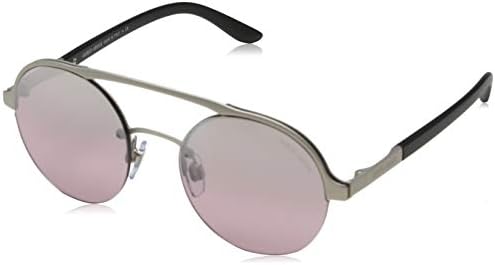 GIORGIO ARMANI AR6045-30367E Sunglasses MATTE SILVER w/PINK MIRROR SILVER GRADIENT LENS 49mm