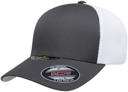 The Hat Pros | Flexfit Melange Unipanel Stretch Fitted Mesh Trucker Cap | Mid Profile