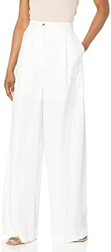 Emporio Armani Women's Linen Wide Leg Pants