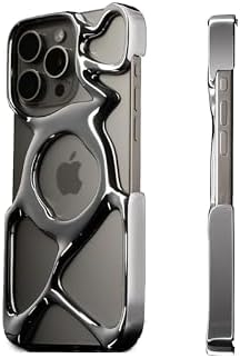 Angry miao Emptiness Phone Case for iPhone 15 Pro Case(Only), Compatible for Magsafe, 22g Lightweight, Heat Dissipation, Ample Protection Silver