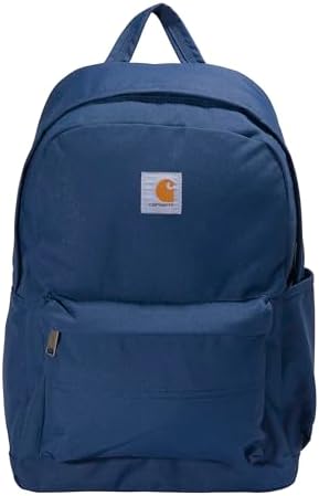 Carhartt 21L Classic Daypack, Durable Water-Resistant Pack with Laptop Sleeve, Blue, One Size