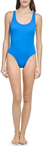 Calvin Klein Women's Standard Over The Shoulder Racing Back One Piecce