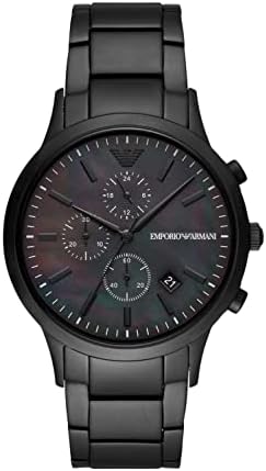 Emporio Armani Chronograph Black Stainless Steel Watch (Model: AR11275)