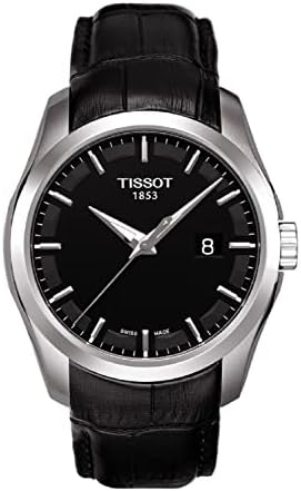 Tissot Men's T0354101605100 Couturier Black Dial Strap Watch