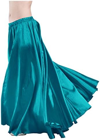 Indian Trendy Women's Satin Full Circle Swing Halloween Belly Dance Tribal Skirt