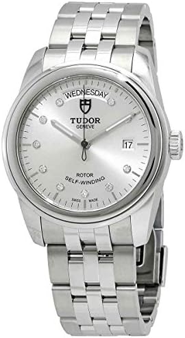 Tudor Glamour Day Date Automatic Silver Diamond Dial Men's 39 mm Watch 56000-0006