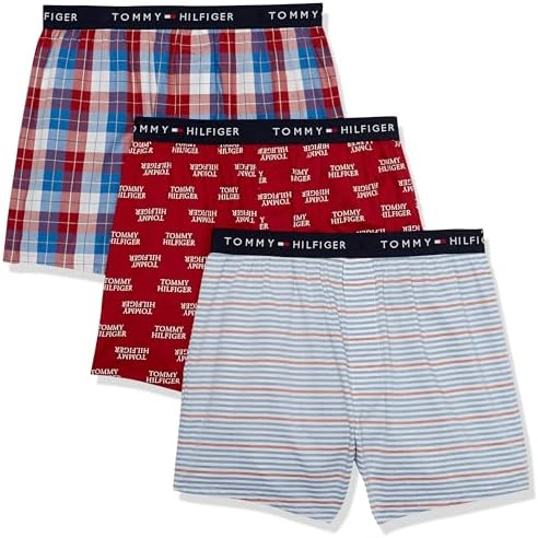 Tommy Hilfiger Men's Cotton Classics 3-Pack Slim Fit Woven Boxer