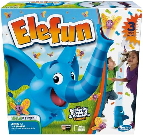 Hasbro Gaming Elefun and Friends Elefun Preschool Game With Butterflies and Music, Kids Games Ages 3 and Up, Board Games for Kids