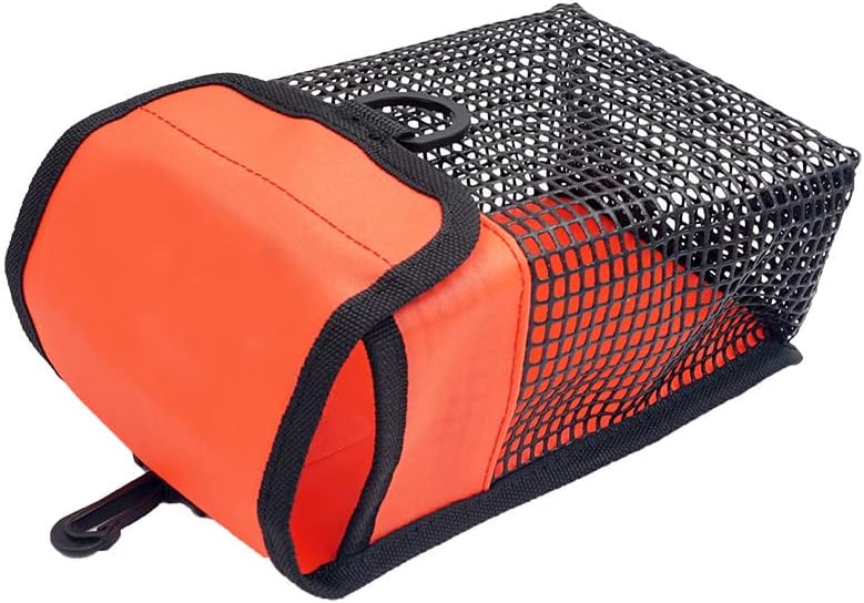 Kinno Scuba Diving Gear Bag, Finger Reel/SMB Safety Surface Marker Buoy Mesh Storage Pocket, Snorkeling Equipment Holder Carry Pouch