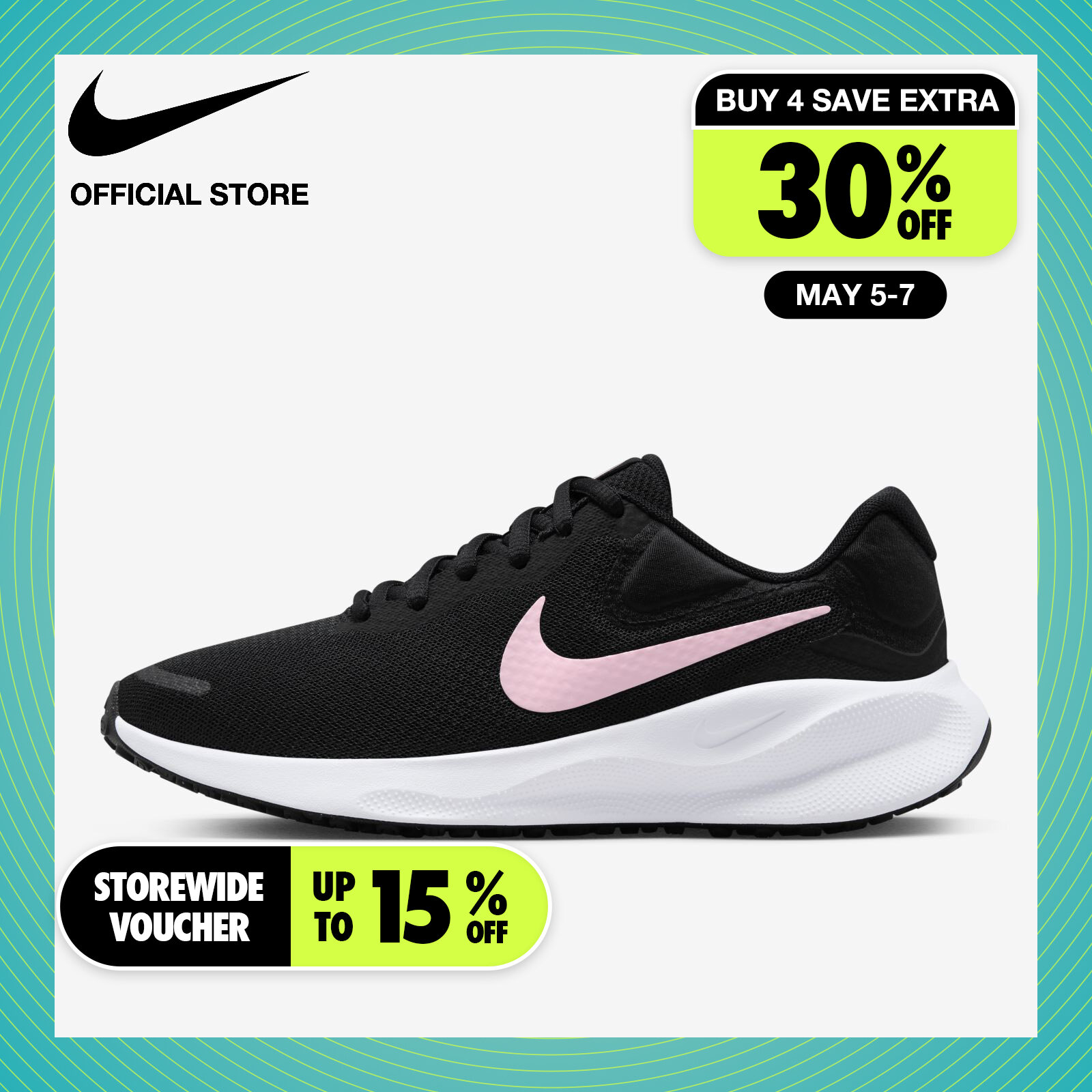 Nike Women's Revolution 7 Running Shoes - Black