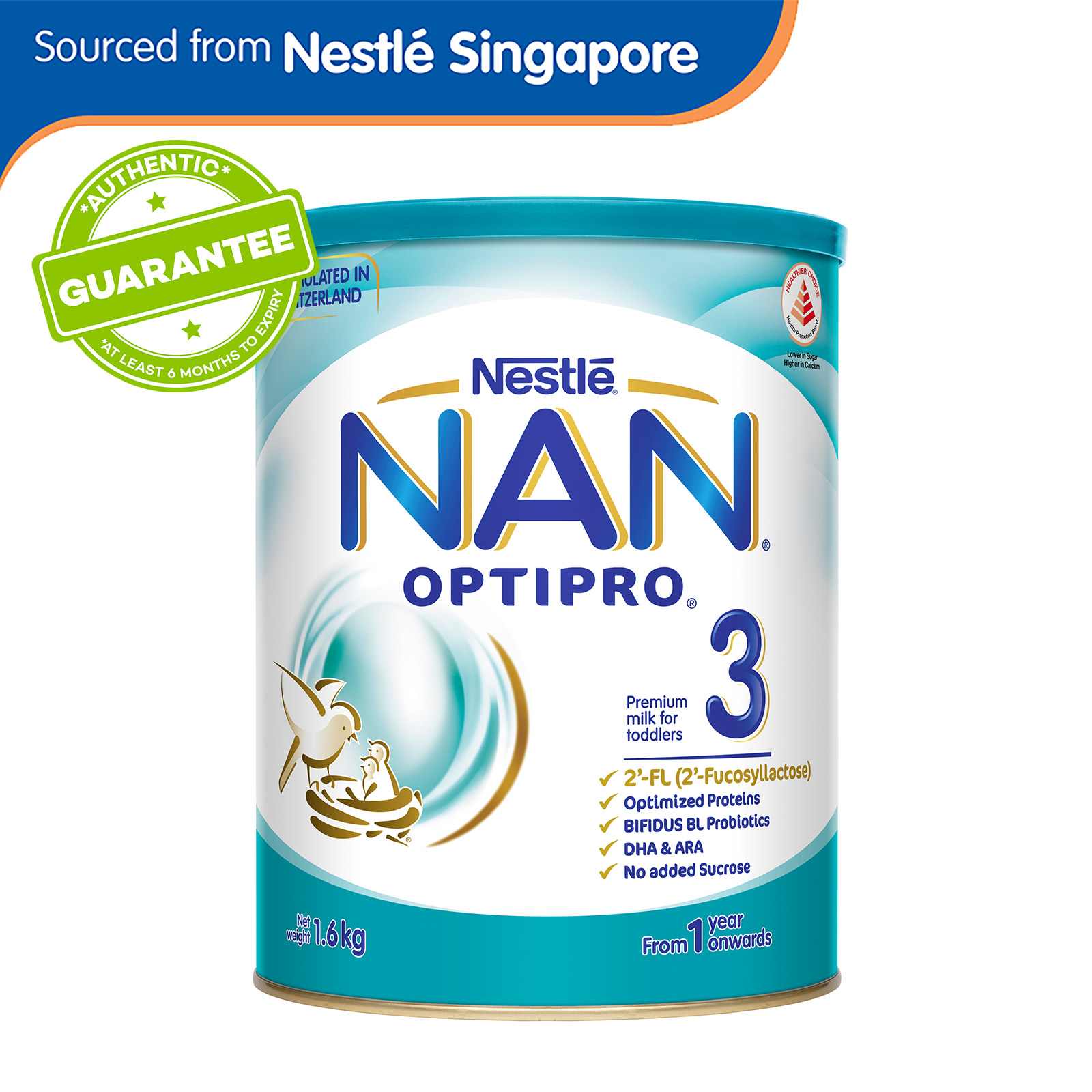 Nestle NAN Optipro Stage 3 Growing Up Milk 1.6kg - From 12 Months
