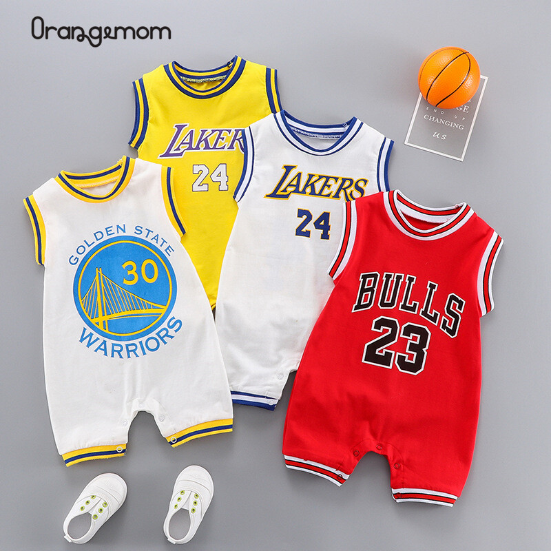 Orangemom Brand Baby Boy Clothing Sleeveless Cotton Baby Romper Basketball Sports Infant Jumpsuit 2023 Hot Sale Baby Body Suit,1pcs