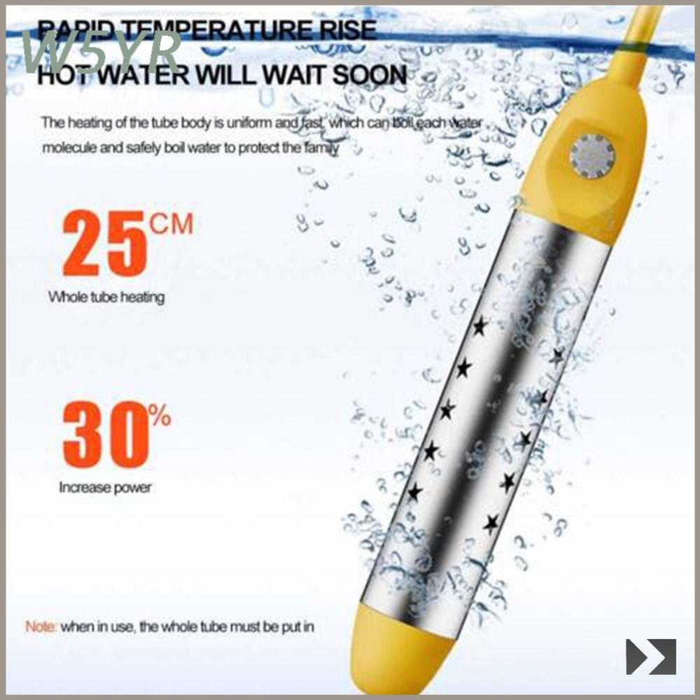 W5YR 2500W Portable Floating Suspension Immersion Stainless Steel Electric Water Heater Automatic Power-off Heating Rod