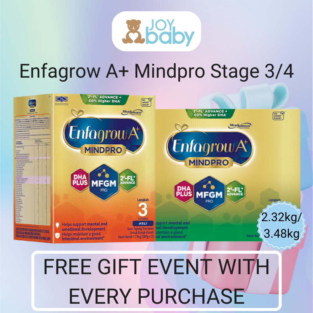 [Ready Stock] Enfagrow A+ Mindpro Milk Formula (Stage 3/4)(2.32/3.48kg)