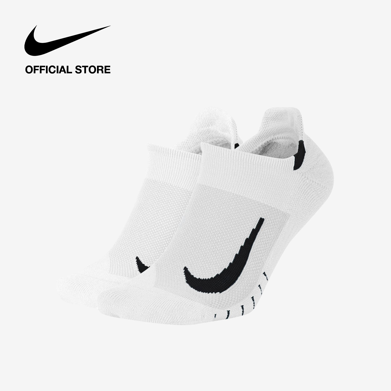 Nike Unisex Multiplier No-Show Socks (2 Pairs) - White
